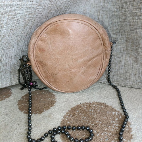 Anna Biagini crossbody bag used, vintage leather beige