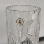 Handmade crystal vase new from Yugoslavia