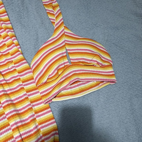 Summer set skirt with tied top new, orange