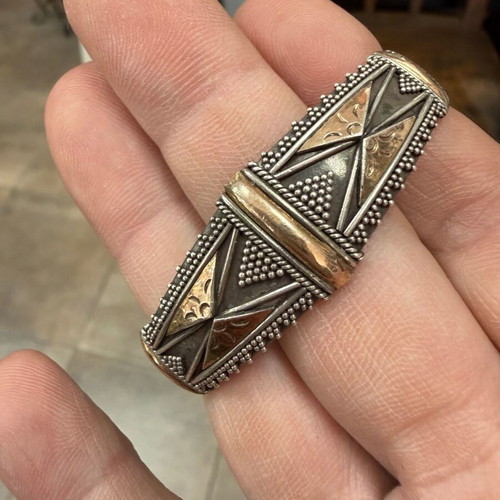 Silver bracelet with 18K gold elements like new