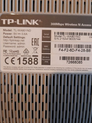 Tp-Link Access Point WA801ND V3