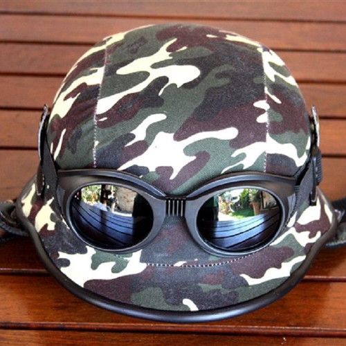 Κράνος camoflage ρετρό μοτοσυκλέτας ρέπλικα Louis