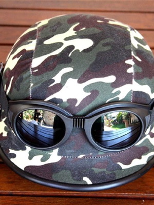 Κράνος camoflage ρετρό μοτοσυκλέτας ρέπλικα Louis