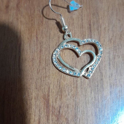 Heart jewelry set new gold color, unused