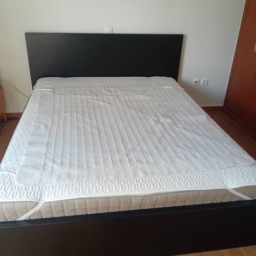 IKEA double bed used, black, 200x160 cm