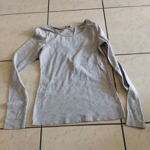 Pink Woman long-sleeve top like new, gray, size M