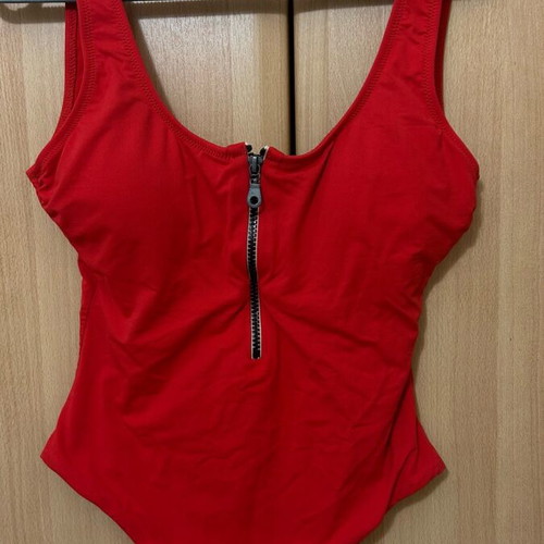 Miss Simbolo Baywatch style red one-piece swimsuit like new