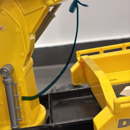 Dickie toy truck day and night service with crane, 55 cm