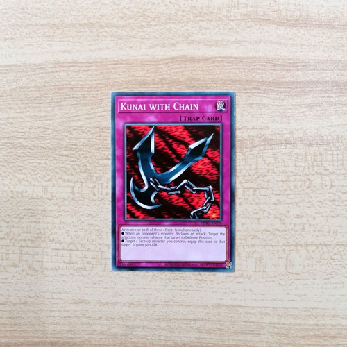 Yu-Gi-Oh! Kunai with Chain Trap Card near mint