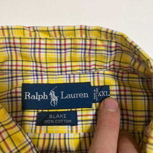 Ralph Lauren Blake Oxford long shirt, yellow check, XXL