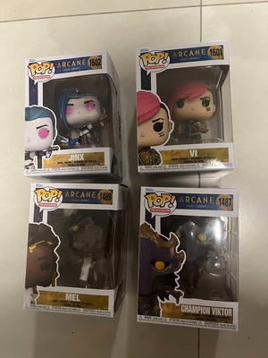 Funko Pop Arcane Vi, Jinx, Mel, Viktor new
