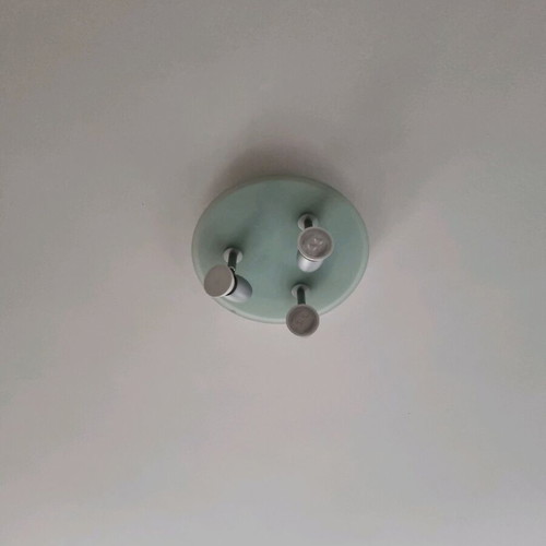 Ceiling light with 3 adjustable spot lamps and frosted glass like new