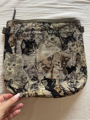 Vintage Axel Handbag Organizer with Cat Pattern, Like New