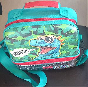 Σχολική τσάντα φαγητού Rock Dino (25cm x 23 cm) με 2 αποθηκευτικούς χώρους