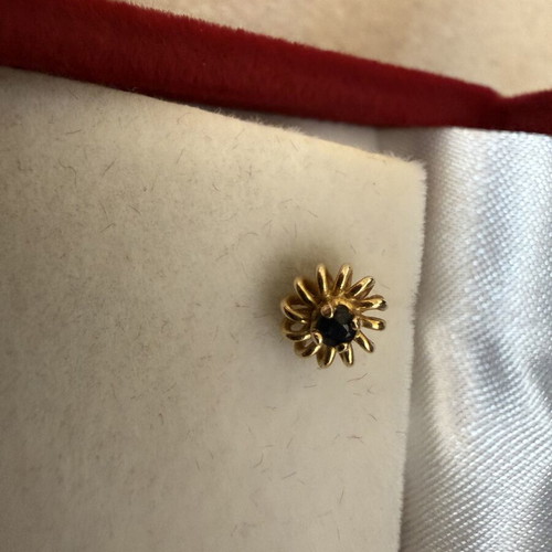 Gold earrings 14 carat, stamped 585