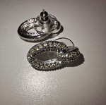 Christian Dior vintage earrings with crystals 14K gold post like new