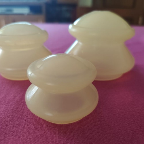 Massage cups set of 3 used, high quality silicone