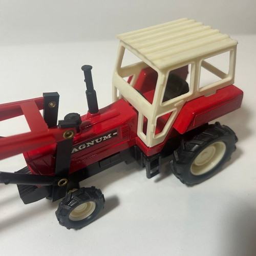 Toy tractor loader new, metal-plastic with spring mechanism