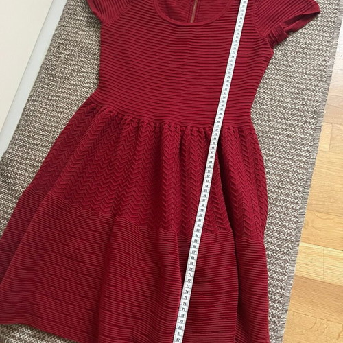 Sandro red skater cotton dress like new, size L