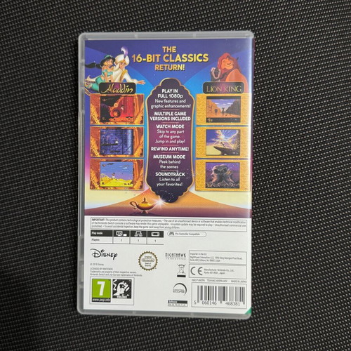 Aladdin and Lion King Nintendo Switch like new