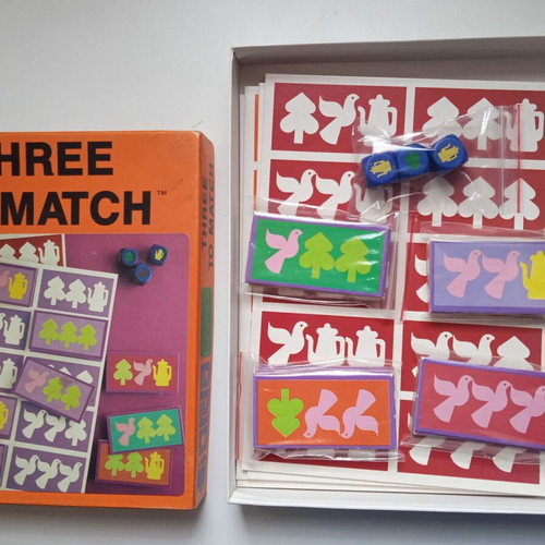 Three to Match board game by Το Κόκκινο Πατίνι, vintage, like new