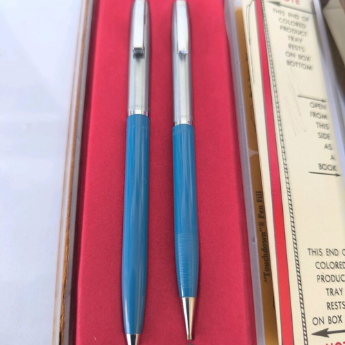 Sheaffer 440 set pen and mechanical pencil like new, blue navy