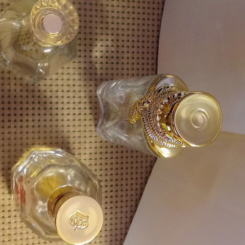 Oriflame vintage glass perfume bottles set of 3
