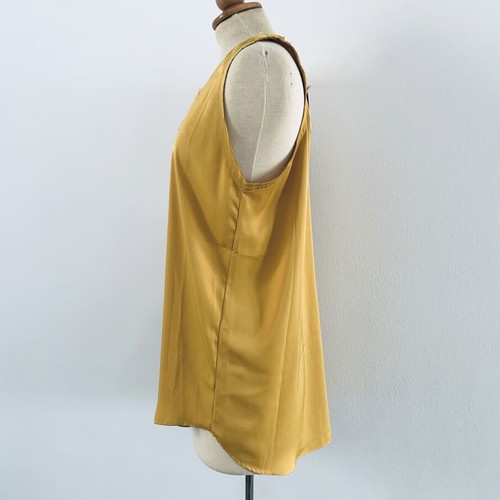 Satin set Simplicity with asymmetric top and wide-leg pants