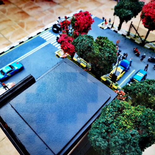 Diorama 1/64 location-themed like new, handmade