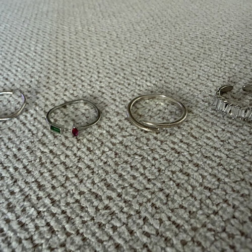 Silver ring adjustable size used