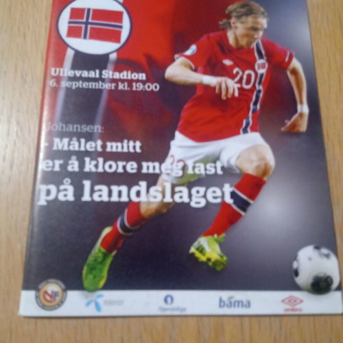 Norway Cyprus Football Match Programme like new