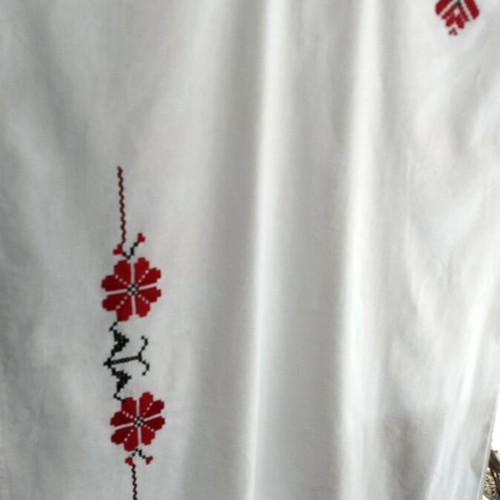Handmade Linen Tablecloth with Traditional Embroidery, New