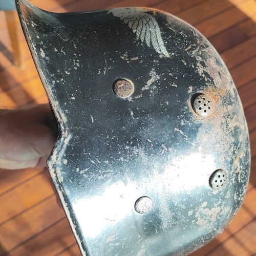 German military helmet M34 used, air defense, WW2