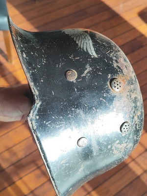 German military helmet M34 used, air defense, WW2