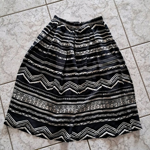 Midi skirt Pink Woman like new, black and white, size S