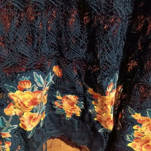 Bsb maxi dress new with embroidery and flowers at hem