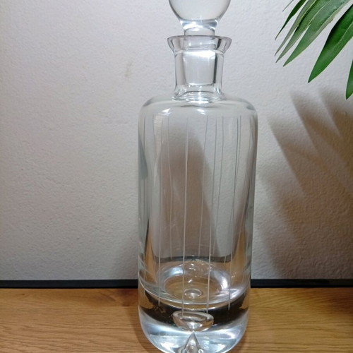 Vintage crystal decanter Italy 1960s