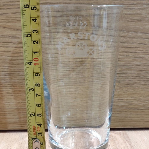 Marston's beer set of two promotional glasses like new