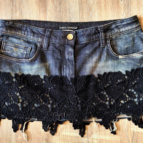 Dolce & Gabbana vintage statement skirt like new, black and blue, size S