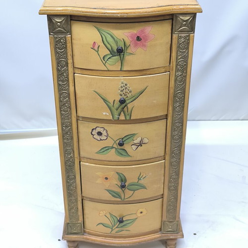Handpainted Wooden Dresser Jewelry Box Studio Art kk like new