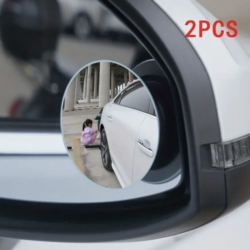 Car auxiliary mirror curved, anti-glare, adjustable, new, set of 2