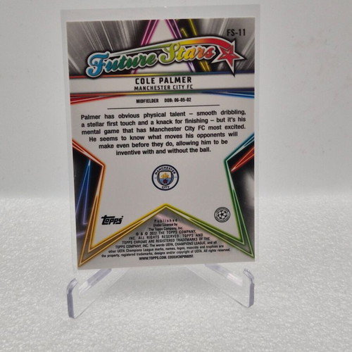 2021-22 Topps Chrome UEFA Champions League FutureStars Cole Palmer Rookie Card used