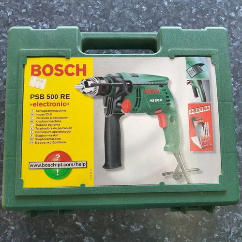 Bosch PSB 500 RE Impact Drill new with case and drill bit set