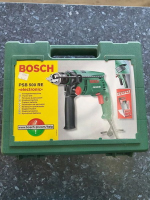 Bosch PSB 500 RE Impact Drill new with case and drill bit set