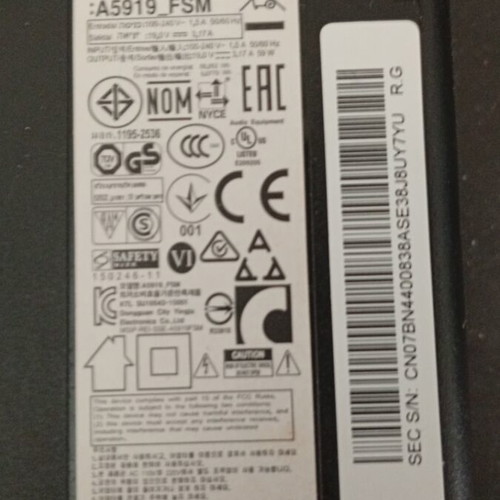 Samsung laptop power supply 19V 3.17A used
