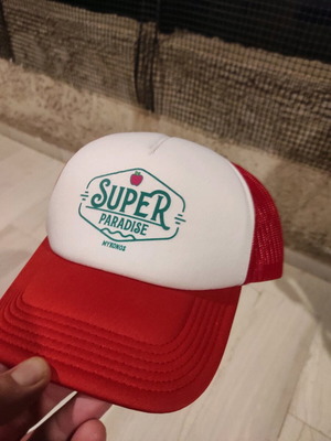 Καπέλο tracker Super Paradise Mykonos red/white one size καινούριο