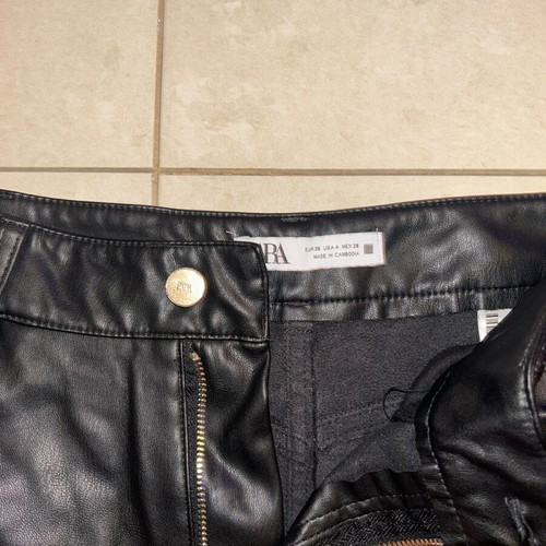 Zara leather pants S black like new