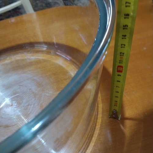 Pyrex bowl used, diameter 33 cm height 17 cm for robot
