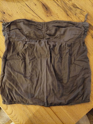 Top Attrativo καφέ λινό strapless μεταχειρισμένο, μέγεθος M
