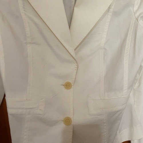 Women's white jacket used, short fitted spring, size 2